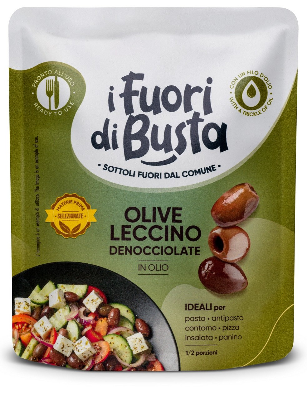 

Оливки I Fuori di Busta черные без косточки Леччино 100г