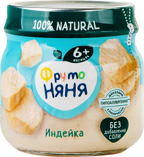 Пюре ФрутоНяня индейка с 6 месяцев, 80г
