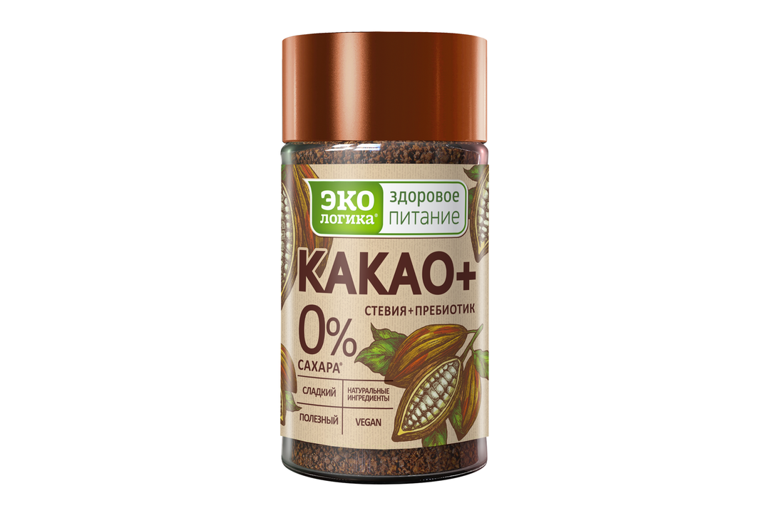 

Какао Экологика со стевией и пребиотиком, без сахара 125 г