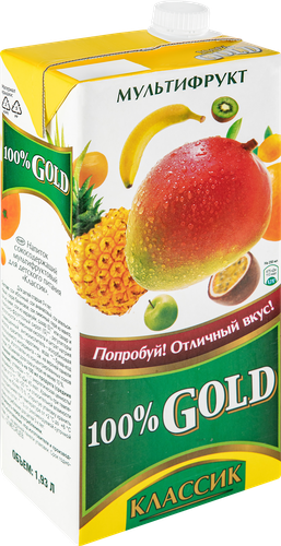 

Напиток сокосодержащий 100% Gold мультифрукт 1,93 л