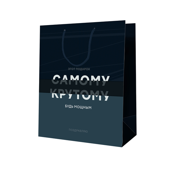 Пакет подарочный Meshu Самому крутому 26х32х12 см ламинированный