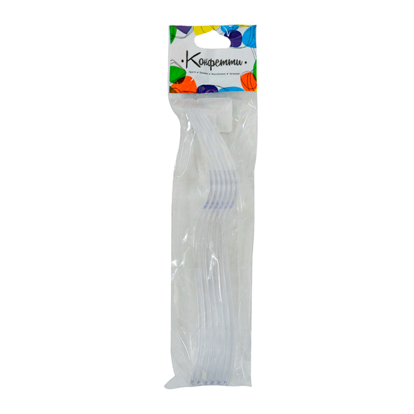 Вилки Кристалл пластиковые прозрачные 6 шт