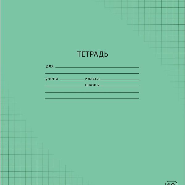 Тетрадь школьная А5, 18л клетка, Выбор Есть зеленый