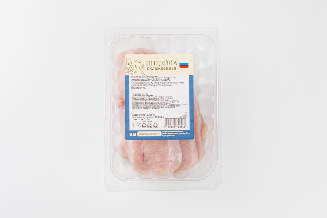 

Шницель из индейки, 400 г