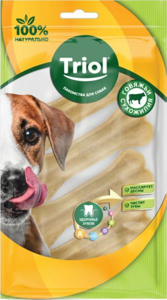 Лакомство для собак Triol Кости из жил 10 см 4 шт