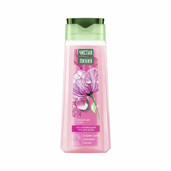 Гель для душа Чистая Линия Увлажняющий Пион и Алоэ