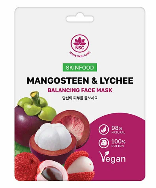 Тканевая маска для лица Name Skin Care Skinfood мангостин и личи