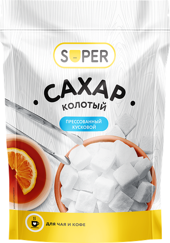 Сахар прессованный SUPER кусковой, колотый, 380 г