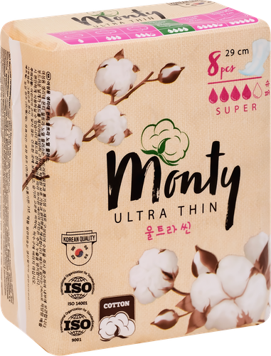 

Прокладки Monty Ultra Thin Super Plus 8 шт.