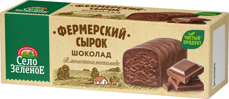 

Сырок творожный Село Зелёное шоколадный в молочном шоколаде 20% 45 г