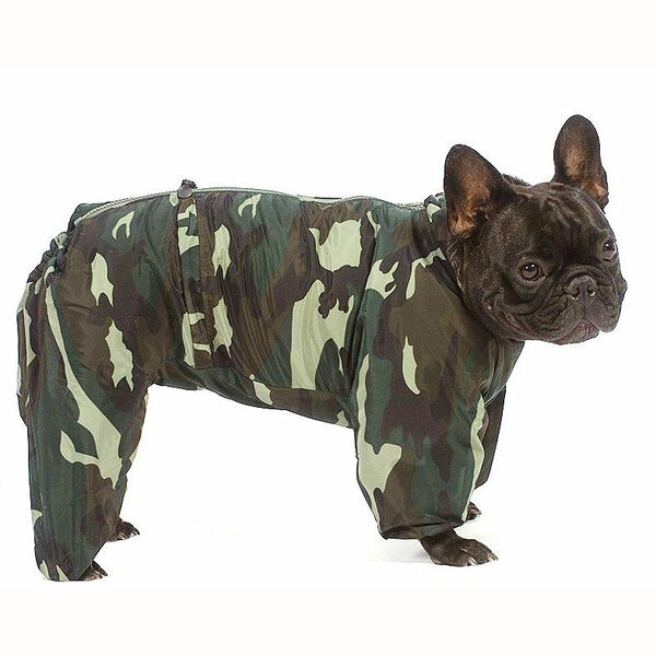 Комбинезон теплый для собак Французский бульдог 2XL камуфляж (мальчик)