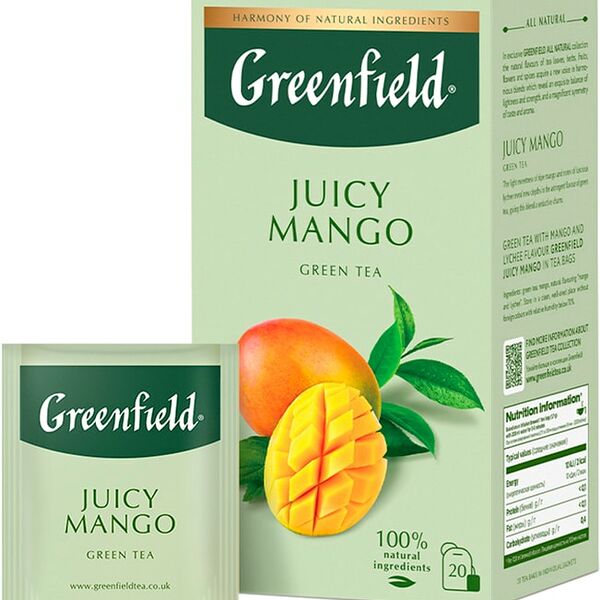 Чай зеленый Greenfield Juicy Mango 20*1.7г