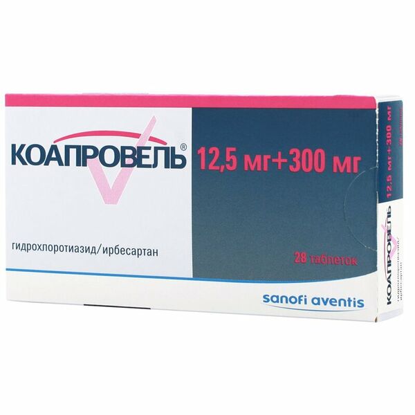 Коапровель таблетки 12.5 мг + 300 мг 28 шт