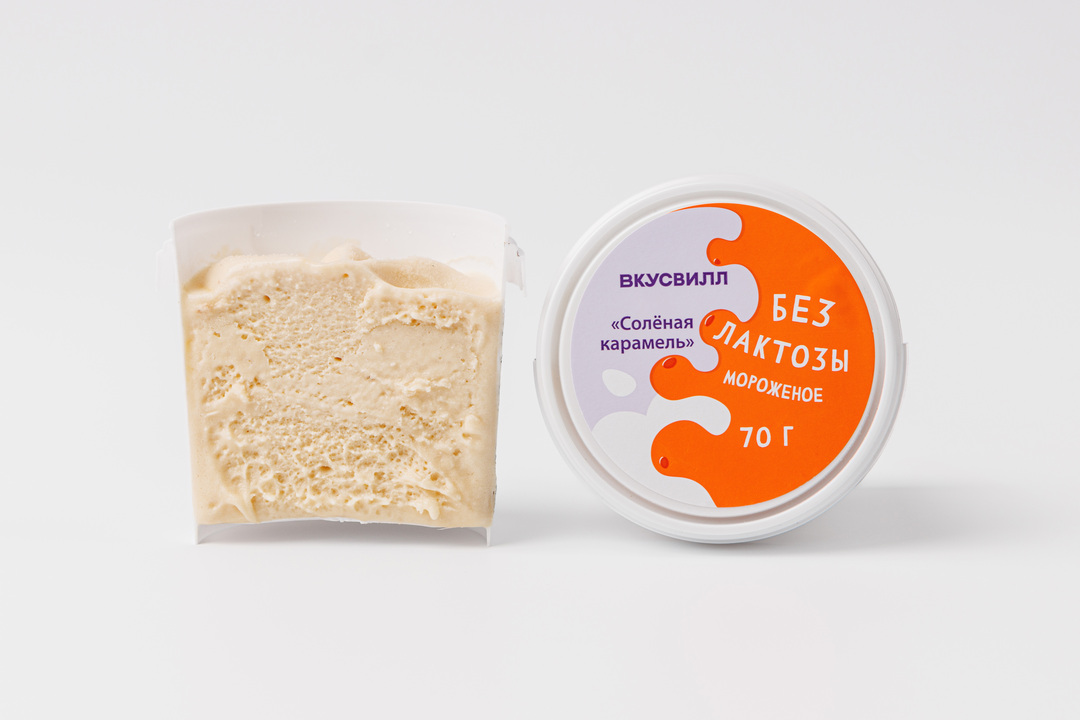 

Мороженое ВкусВилл Соленая карамель без лактозы, 70 г