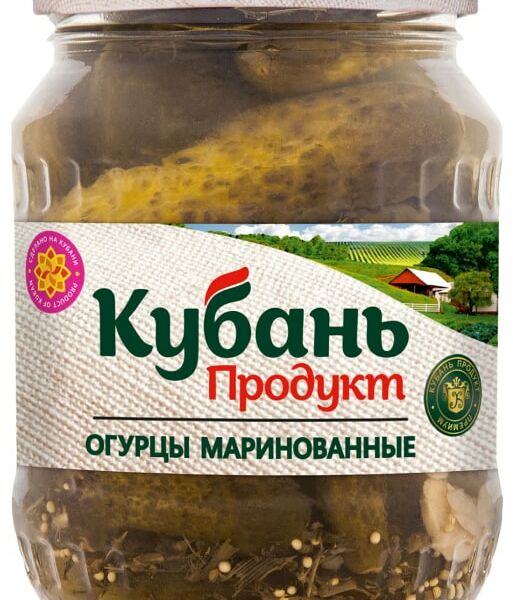 Огурцы Кубань продукт маринованные 680г