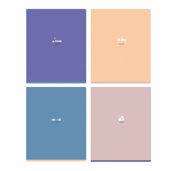 Тетрадь BG Never-ever 48 листов А5, в клетку, матовая ламинация, в ассортименте