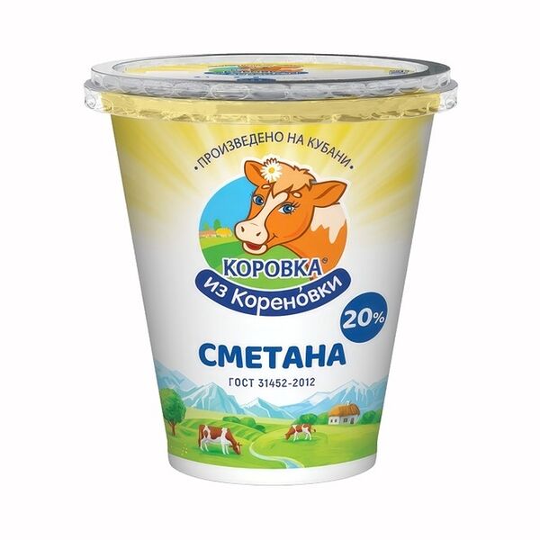Сметана Коровка из Кореновки 20% 300г