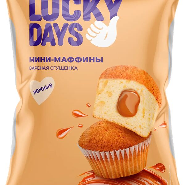 Мини-маффины Lucky Days Вареная сгущенка 470 г