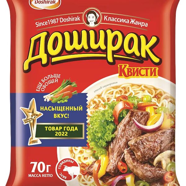 Лапша Доширак Квисти со вкусом говядины, 70г