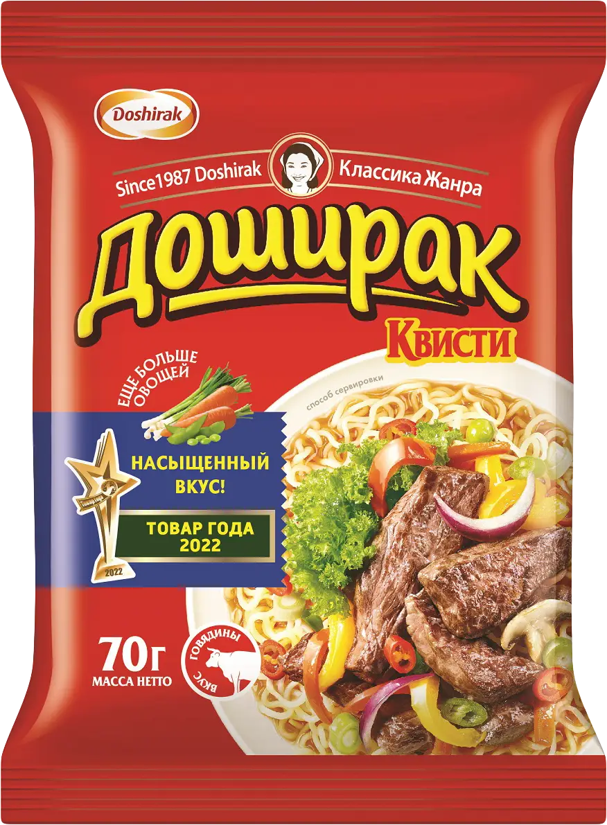 

Лапша Доширак Квисти со вкусом говядины 70 г