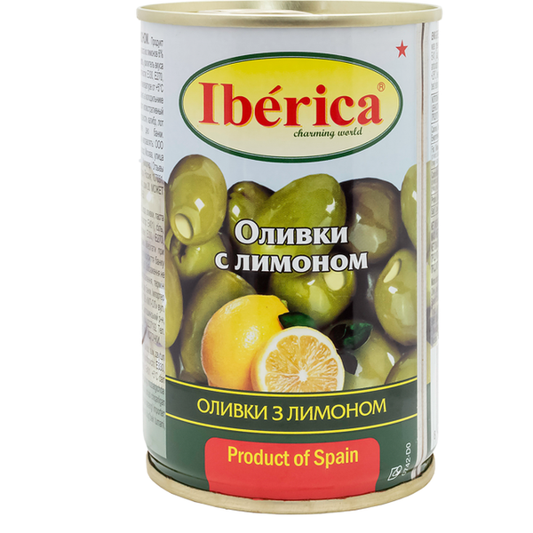 Оливки Iberica с лимоном ж/б, 300 г
