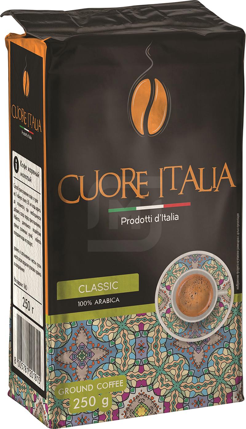 

Кофе молотый Cuore Italia