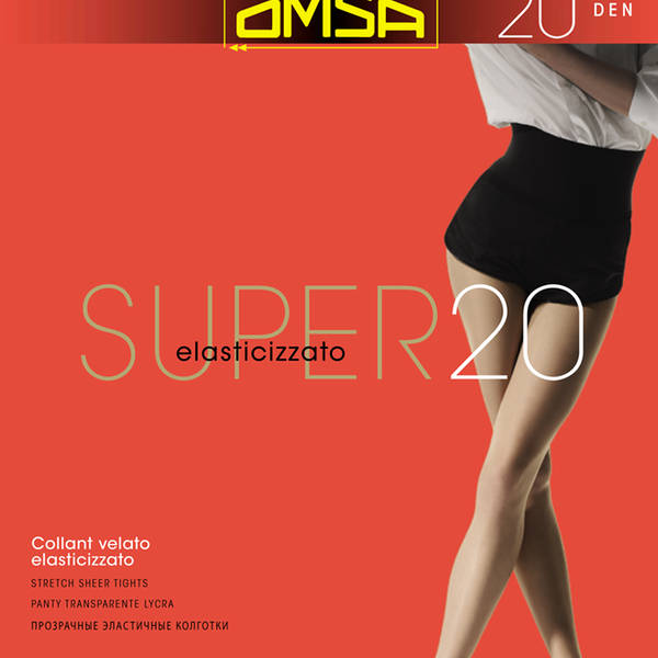 Колготки женские OMSA Super 20, 20 den nero/черный размер 2