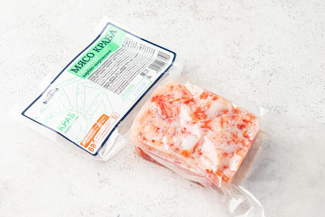 

Мясо краба варено-мороженое салатное