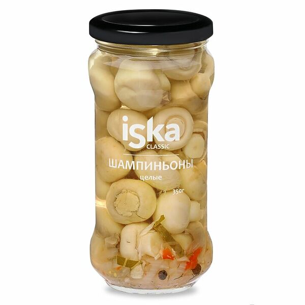 Шампиньоны маринованные целые ТМ ISKA 350 г