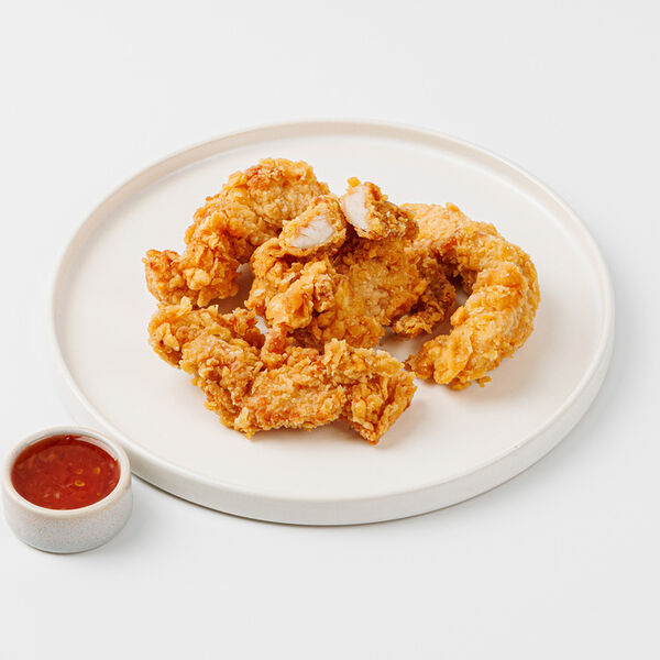 Куриное филе в хрустящей корочке с кисло-сладким соусом