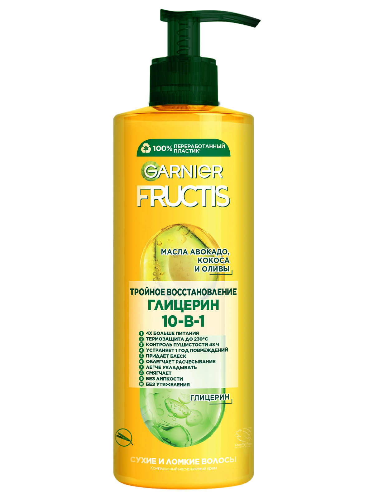 

Крем-уход несмываемый для волос Garnier Fructis Тройное восстановление 10в1 400 мл