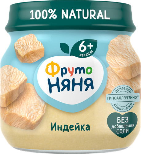 

Пюре ФрутоНяня индейка с 6 месяцев 80 г