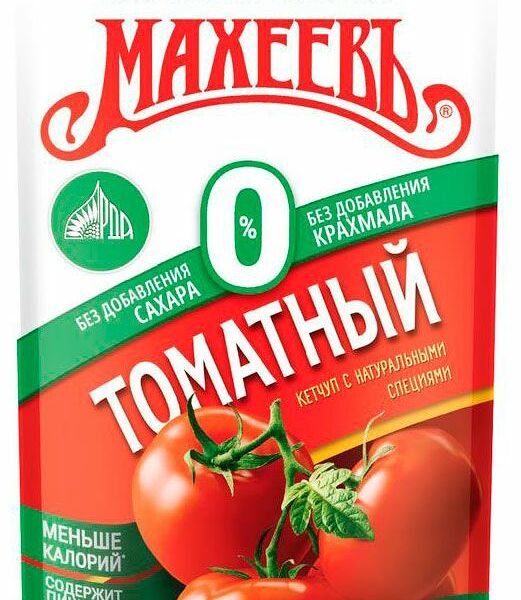Кетчуп Махеев томатный без сахара и крахмала 300г