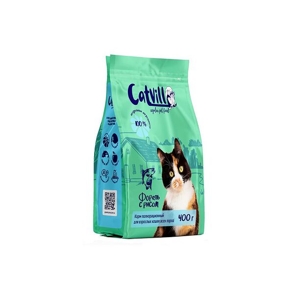 Корм для кошек CatVill Форель Рис 400г
