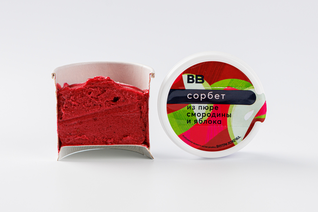 

Сорбет из пюре смородины и яблока(Продукт замороженный)