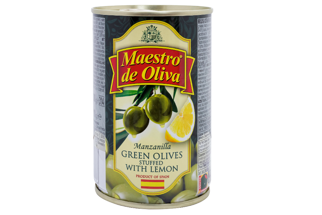 

Оливки Maestro de Oliva зеленые с лимоном 300 г