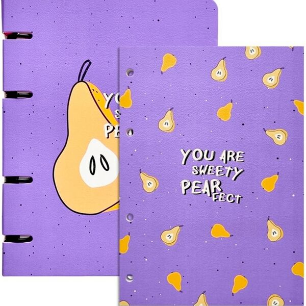 Набор Be Smart Тетрадь на кольцах 163*212мм клетка 80л + Блокнот Fruits Груши 140*198мм линейка 80л