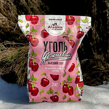 Уголь яблоневый Alaska Firewood 2кг, Россия