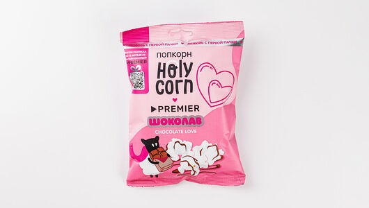 Попкорн Holy Corn политый шоколадом 50г
