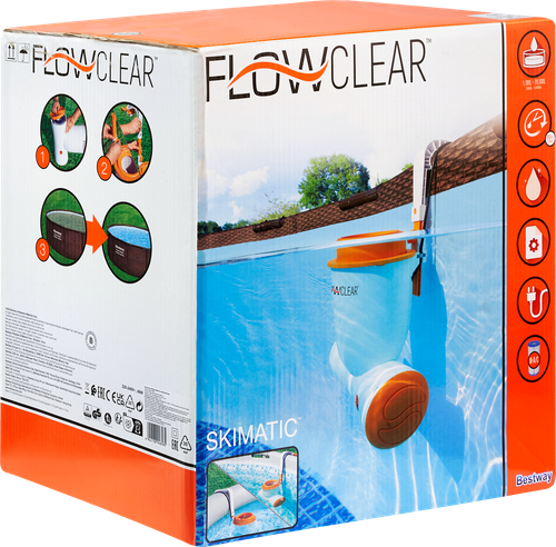 

Фильтр-насос подвесной BESTWAY Flowclear 2574 л/ч, с мусороуловителем, Арт. 58462