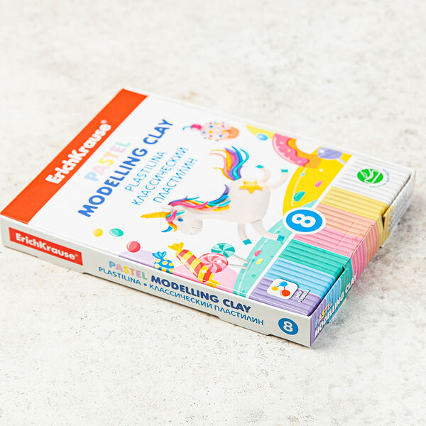Пластилин детский Пастельный, 8 цветов, Вп