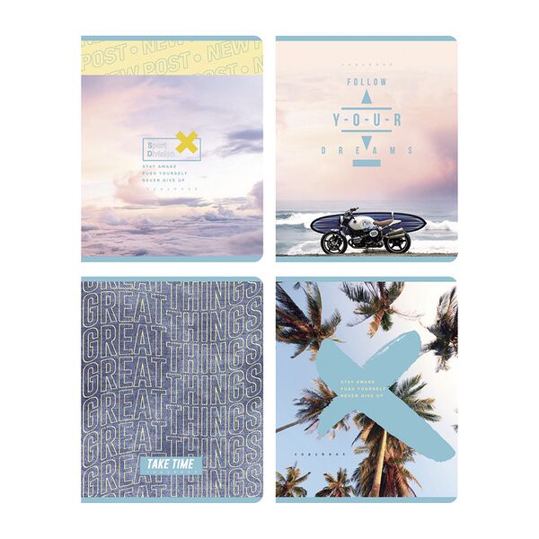 Тетрадь общая Bg Take time А5 96 листов в клетку на скрепке, в ассортименте