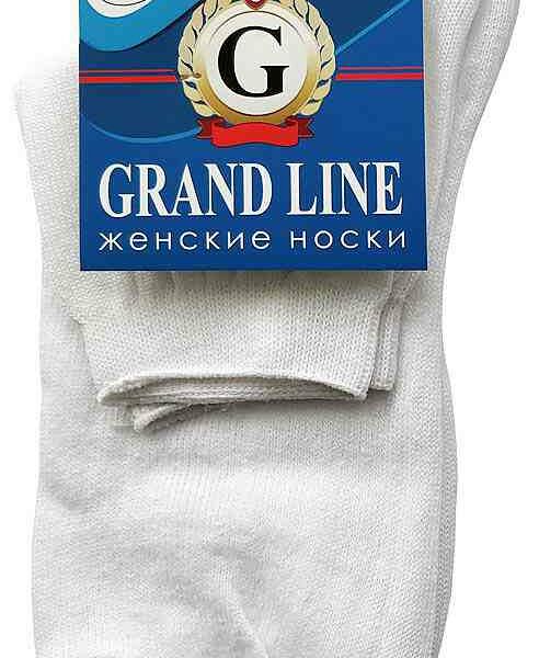 Носки женские Grand Line цвет: белый, размер 23 (35-37)