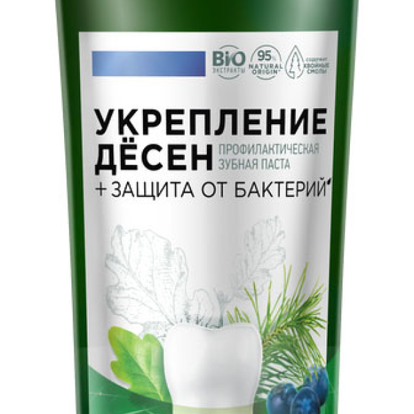 Зубная паста ЛЕСНОЙ БАЛЬЗАМ для укрепления десен с можжевеловыми ягодами и корой дуба 150 мл