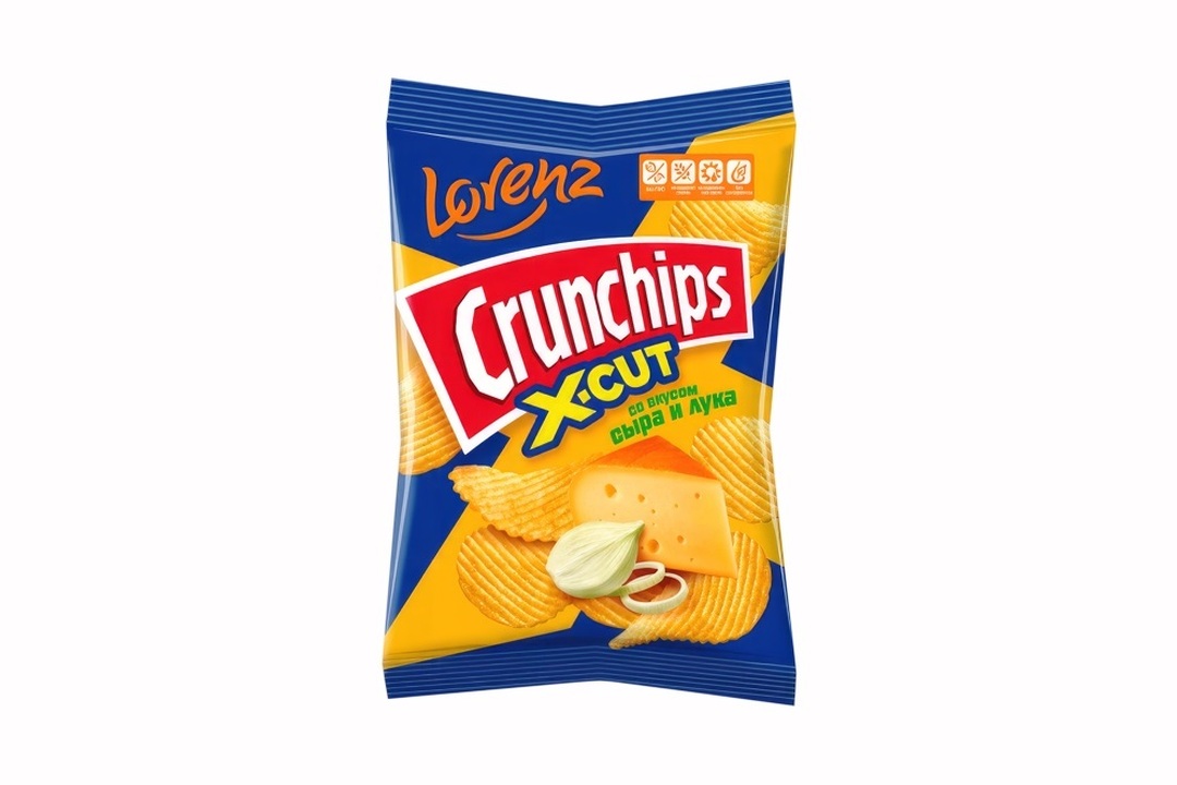 

Чипсы Crunchips X-Cut картофельные рифленые со вкусом сыра и лука 70 г