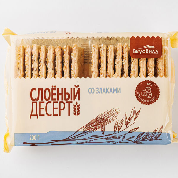 Слоёный десерт со злаками