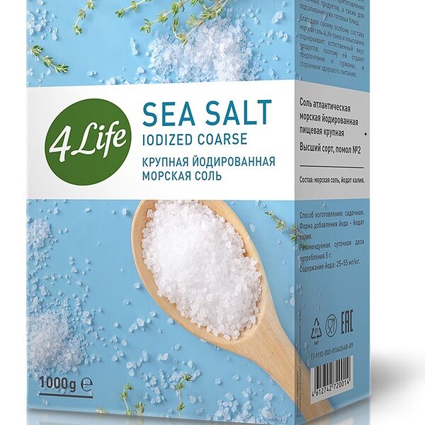 Соль морская 4LIFE крупная йодированная