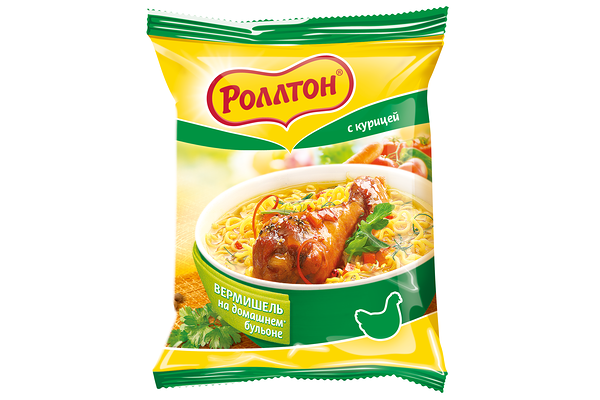 Вермишель Роллтон с курицей пакет