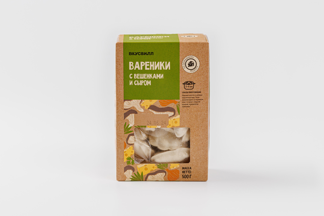 

Вареники с вешенками и сыром 500 г