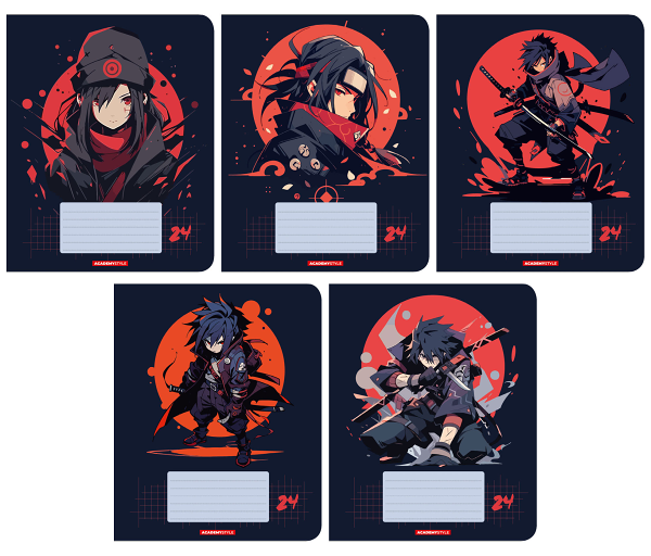 Тетрадь Academy Style Аниме в клетку А5, 24 л в ассортименте 1шт